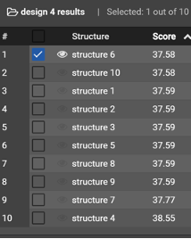 a screenshot of Bench with 10 structures generated